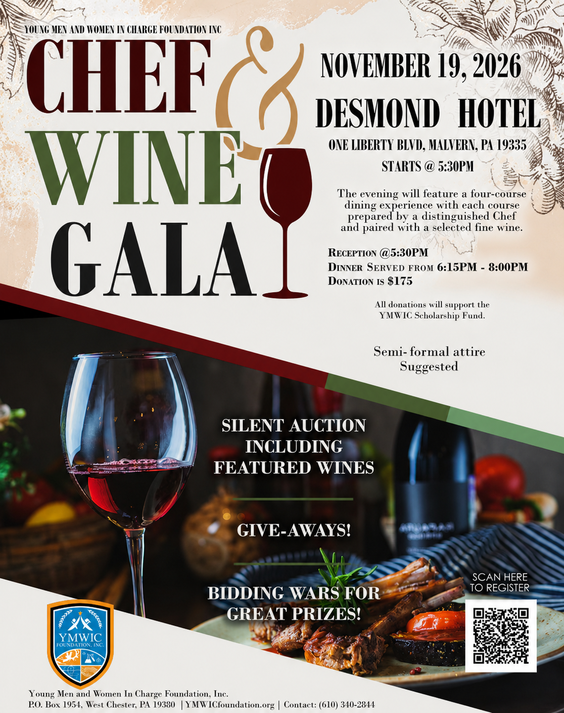 young men & women in charge foundation 2nd annual chef and winery gala at the desmond hotel